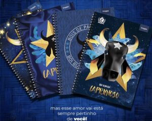 Leia mais sobre o artigo Cadernos com a marca do Boi Caprichoso serão comercializados em todo o Brasil