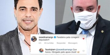 Zezé di Camargo elogia postura de Fausto Jr em CPI do Senado: ‘Parabéns pela coragem deputado’