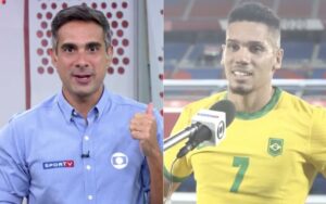‘Para exu aplaudir’ diz Gustavo Villani ao narrar gol da seleção brasileira