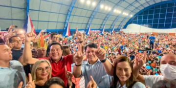 Coari | Convenção de Keitton Pinheiro contou com a presença de políticos e declaração do ex-governador Amazonino Mendes