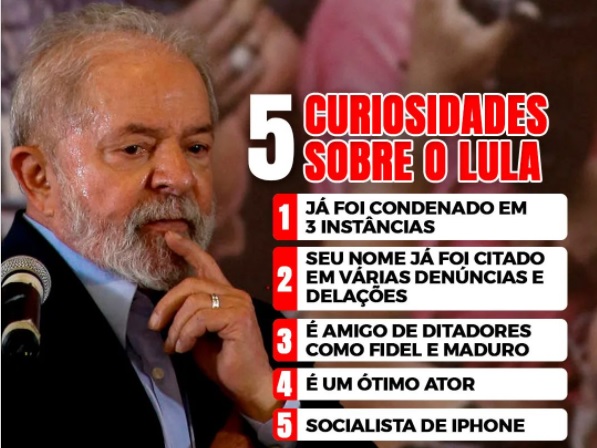 You are currently viewing Nas redes sociais, Delegado Pablo ironiza com “cinco curiosidades sobre Lula”