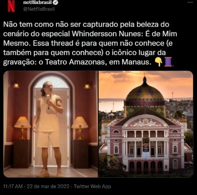 You are currently viewing Teatro Amazonas ganha destaque nas redes sociais da Netflix