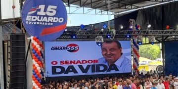 “O senador da vida”; Omar apresenta slogan em evento de Braga