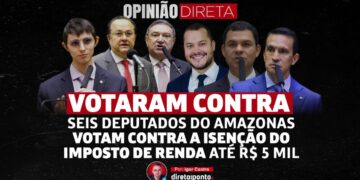 Opinião | Seis deputados do Amazonas votam contra a isenção do imposto de renda até R$ 5 mil